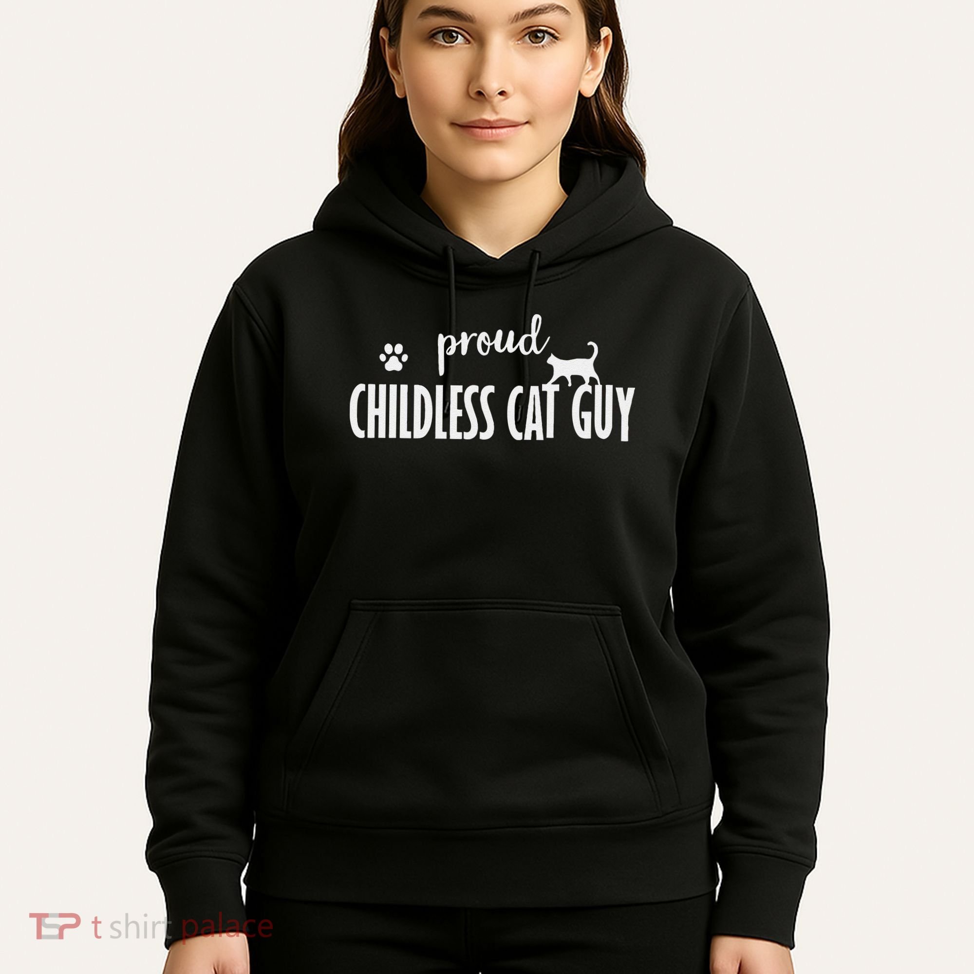 Childless Cat Dudes Scat Dad Proud Childless Cat Guy Hoodie