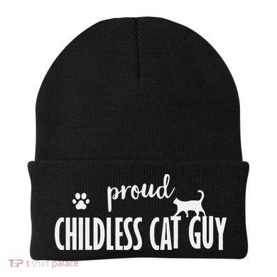 Childless Cat Dudes Scat Dad Proud Childless Cat Guy Beanie