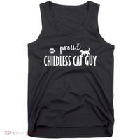 Childless Cat Dudes Scat Dad Proud Childless Cat Guy Tank Top thumb 0