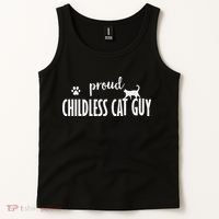 Childless Cat Dudes Scat Dad Proud Childless Cat Guy Tank Top thumb 2