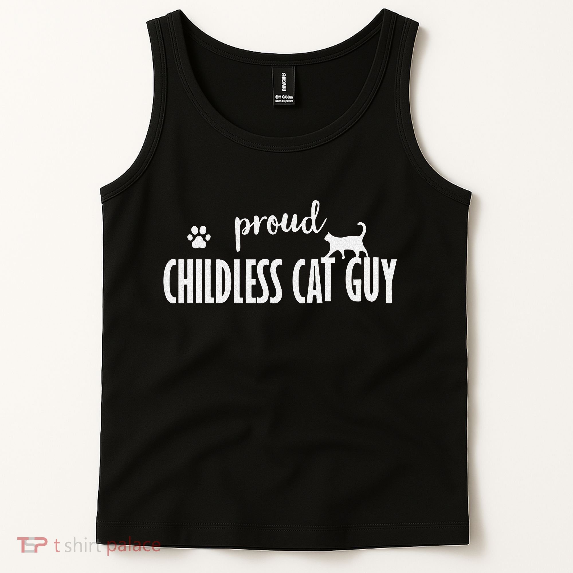 Childless Cat Dudes Scat Dad Proud Childless Cat Guy Tank Top