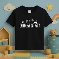 Childless Cat Dudes Scat Dad Proud Childless Cat Guy Toddler T-Shirt thumb 3