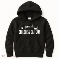 Childless Cat Dudes Scat Dad Proud Childless Cat Guy Kids Hoodie thumb 0