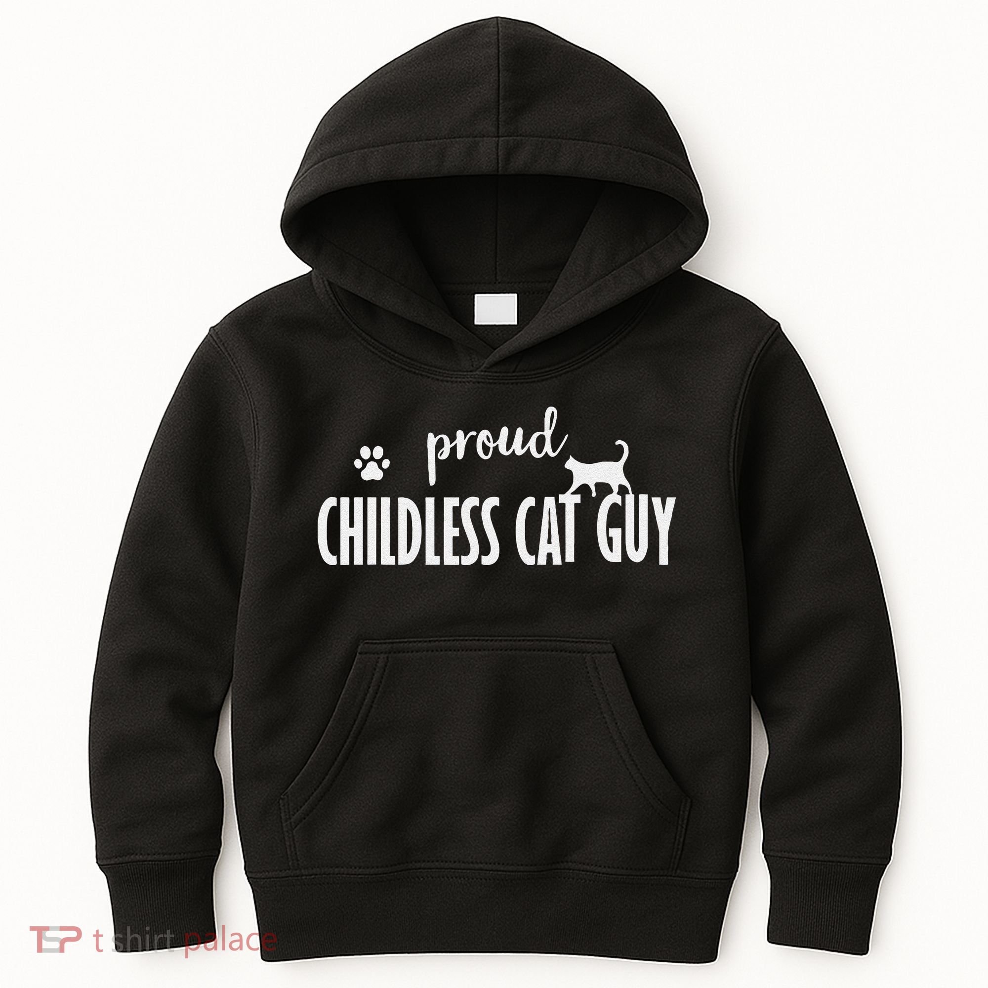 Childless Cat Dudes Scat Dad Proud Childless Cat Guy Kids Hoodie