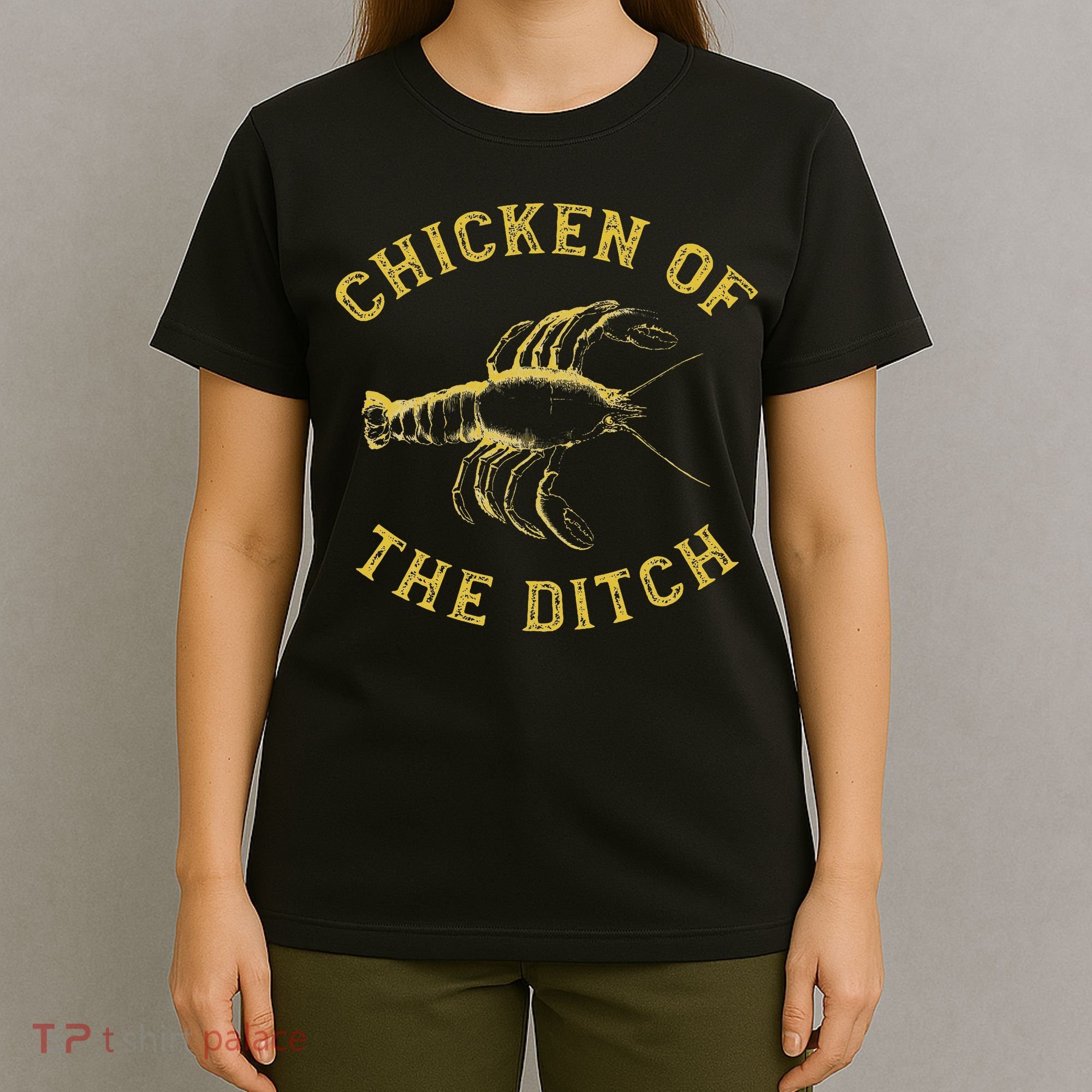 Crawfish Chicken Ditch Retro Cajun Food Gif T-Shirt