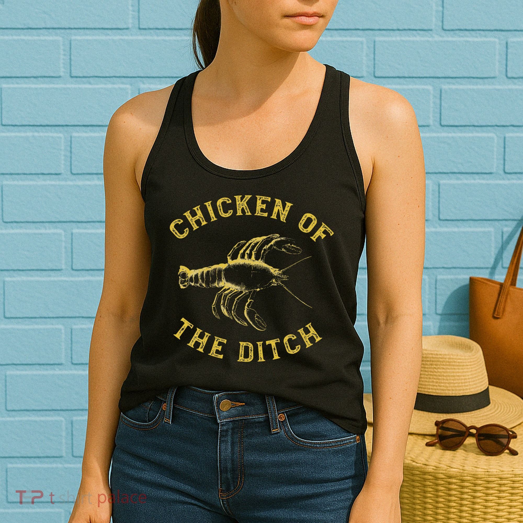Crawfish Chicken Ditch Retro Cajun Food Gif Women's Tank Top