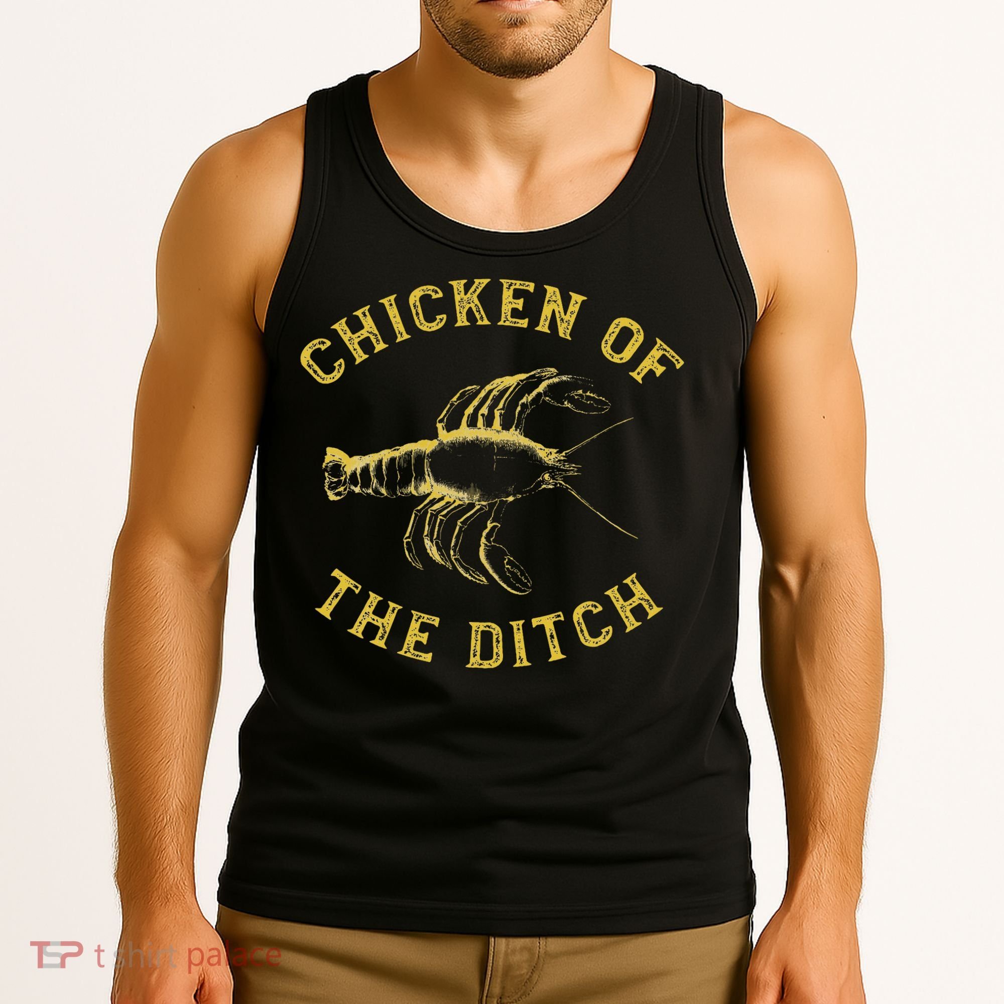 Crawfish Chicken Ditch Retro Cajun Food Gif Tank Top