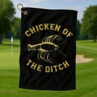 Crawfish Chicken Ditch Retro Cajun Food Gif Golf Towel thumb 1