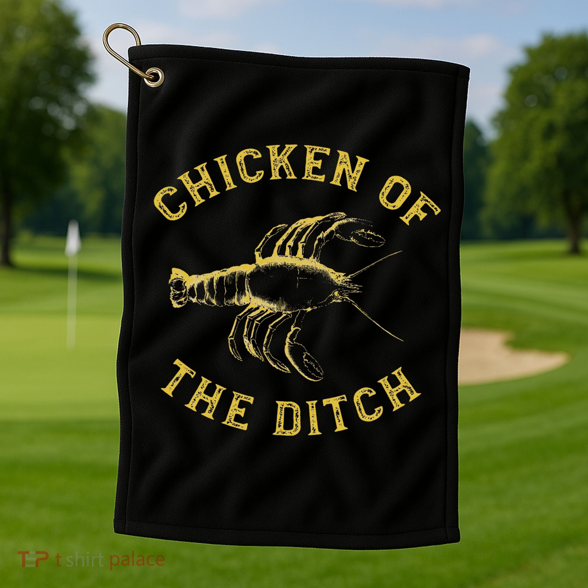 Crawfish Chicken Ditch Retro Cajun Food Gif Golf Towel