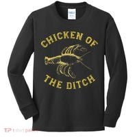 Crawfish Chicken Ditch Retro Cajun Food Gif Kids Long Sleeve Shirt thumb 0