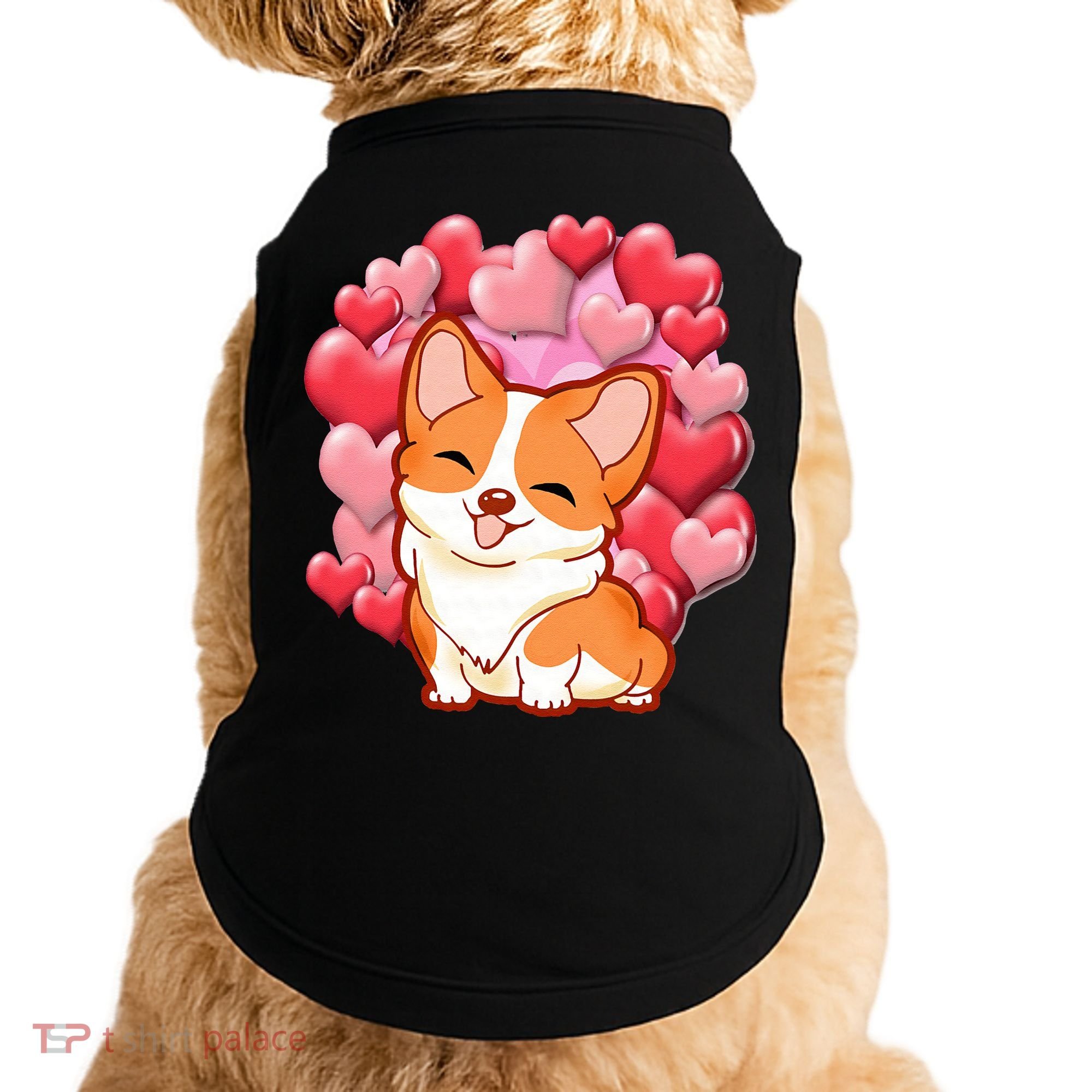 Cute Corgi Dog Valentines Day Love Heart Gift Doggie Tank
