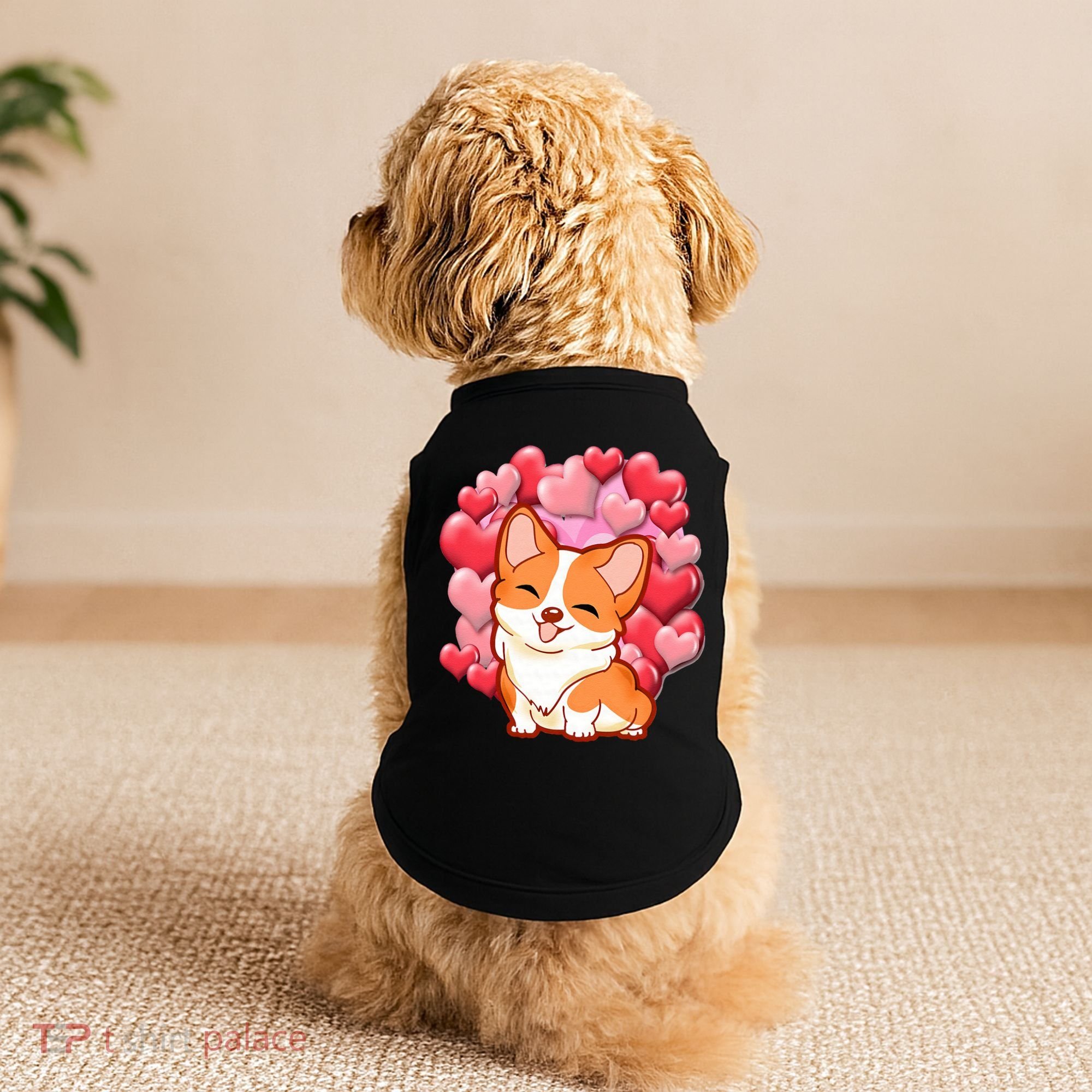 Cute Corgi Dog Valentines Day Love Heart Gift Doggie Tank