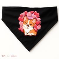 Cute Corgi Dog Valentines Day Love Heart Gift USA-Made Doggie Bandana thumb 0