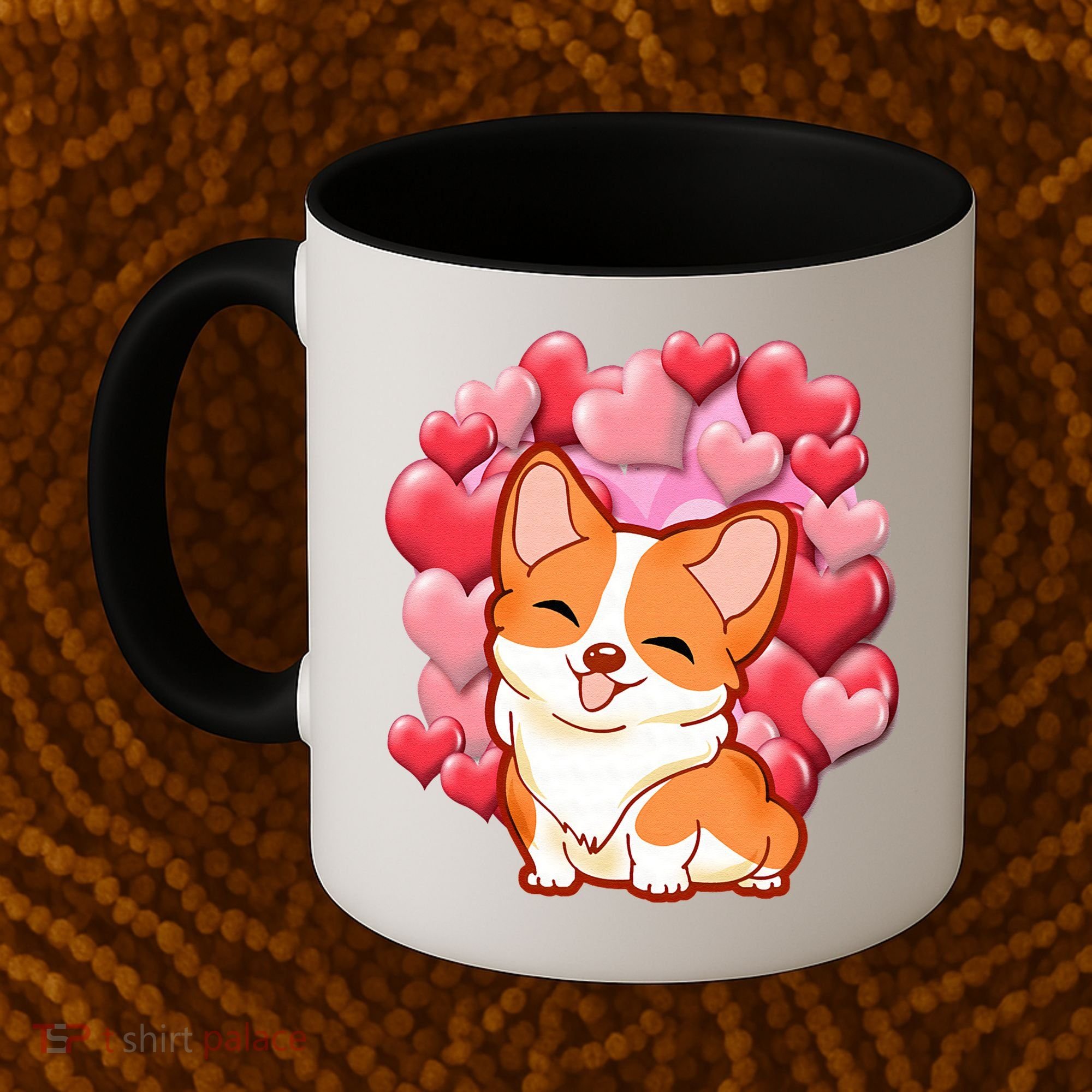 Cute Corgi Dog Valentines Day Love Heart Gift Coffee Mug