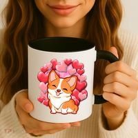 Cute Corgi Dog Valentines Day Love Heart Gift Coffee Mug thumb 3