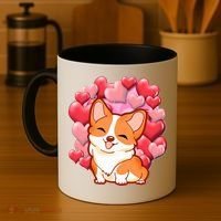 Cute Corgi Dog Valentines Day Love Heart Gift Coffee Mug thumb 4
