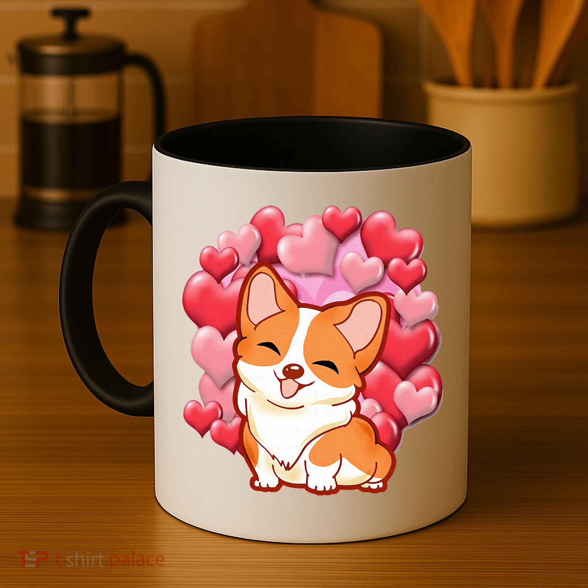 Cute Corgi Dog Valentines Day Love Heart Gift Coffee Mug