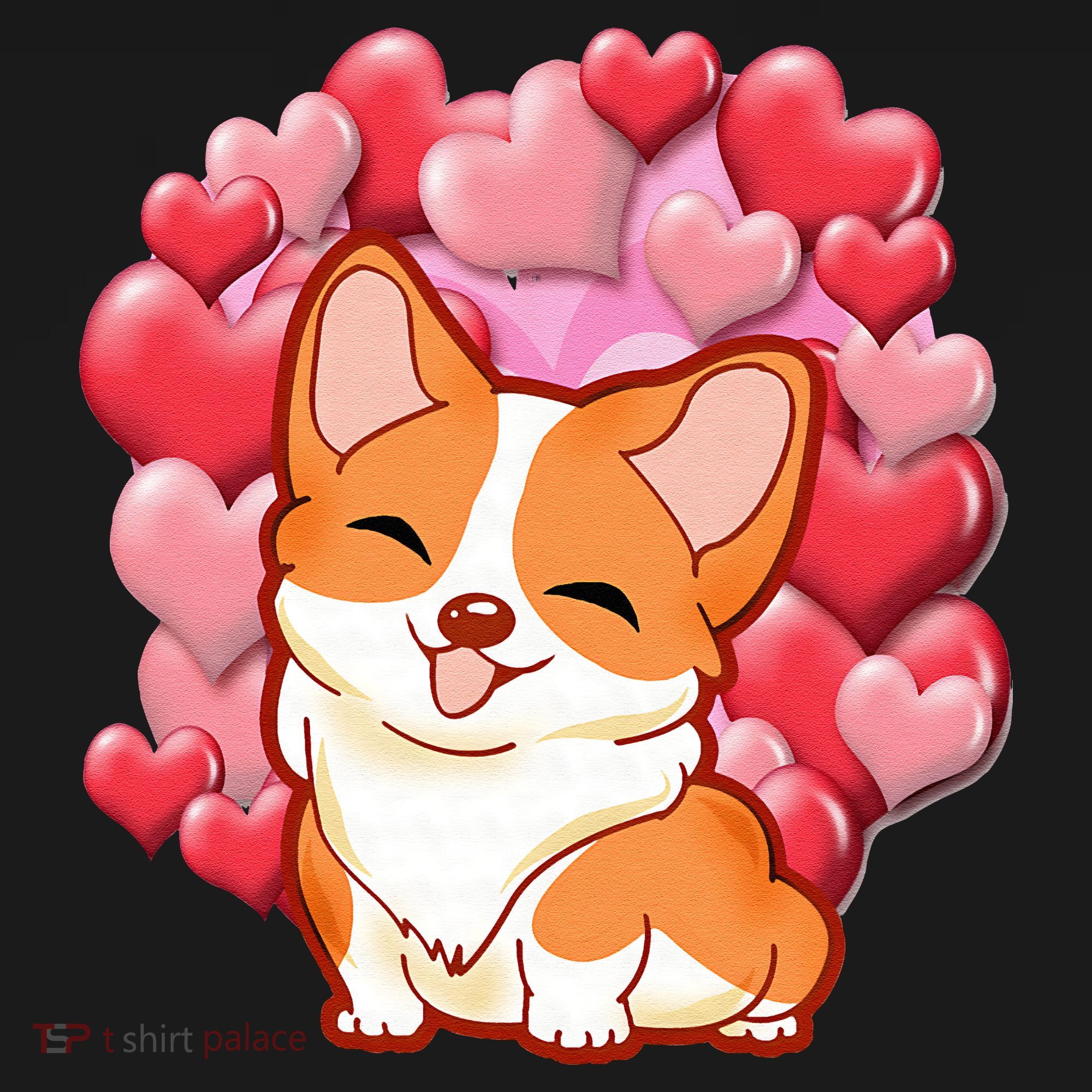 Cute Corgi Dog Valentines Day Love Heart Gift Women's Hoodie