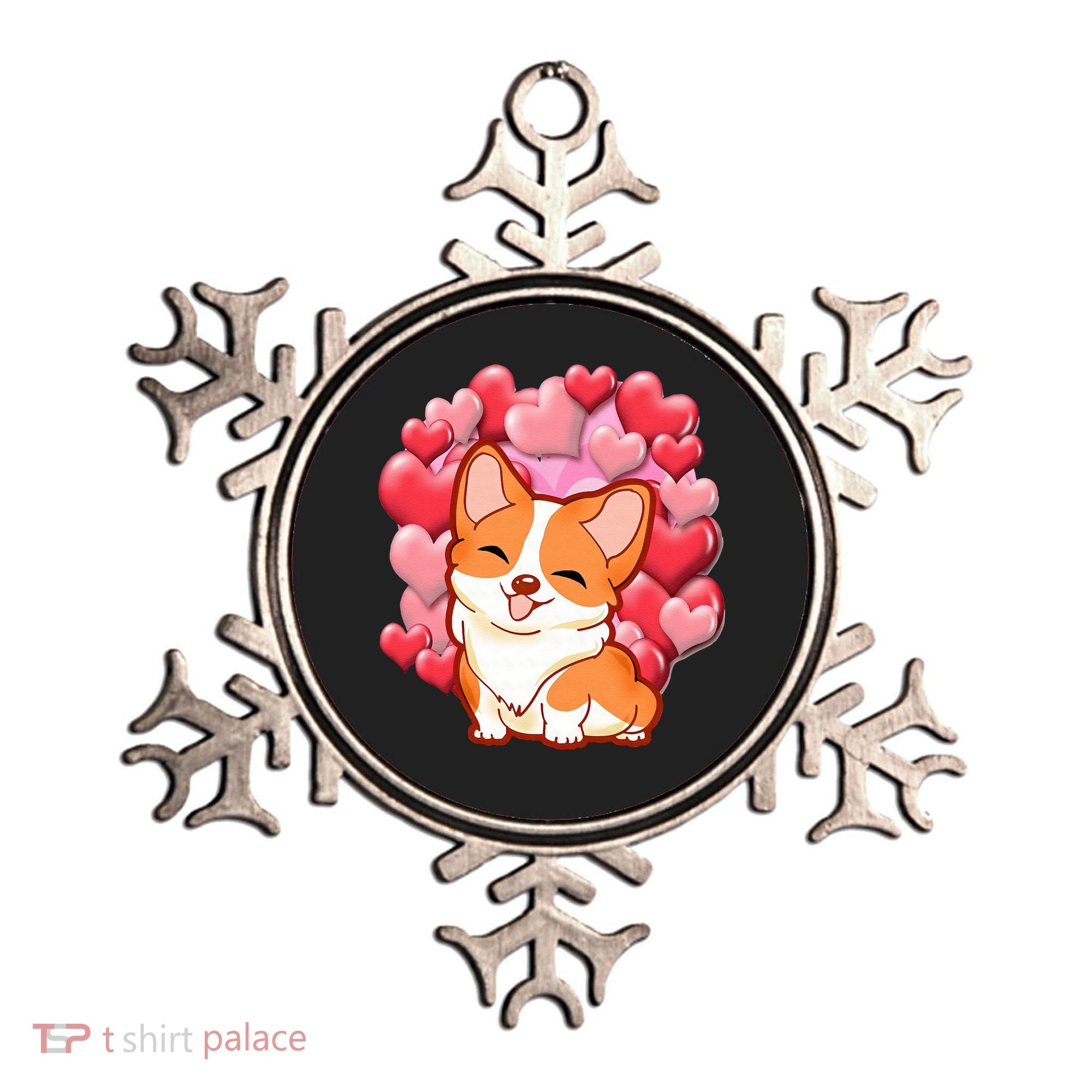 Cute Corgi Dog Valentines Day Love Heart Gift Ornament