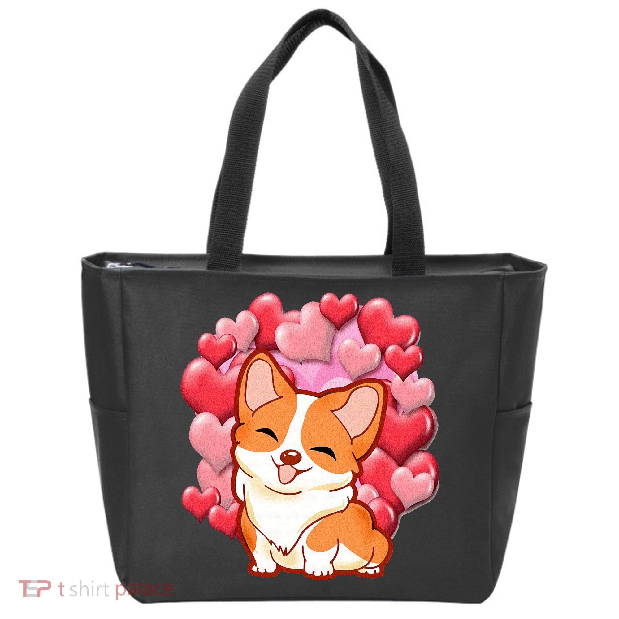 Cute Corgi Dog Valentines Day Love Heart Gift Tote Bag