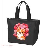 Cute Corgi Dog Valentines Day Love Heart Gift Tote Bag thumb 3