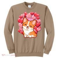 Cute Corgi Dog Valentines Day Love Heart Gift Sweatshirt thumb 0