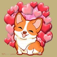Cute Corgi Dog Valentines Day Love Heart Gift Sweatshirt thumb 2