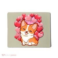 Cute Corgi Dog Valentines Day Love Heart Gift Mousepad thumb 0
