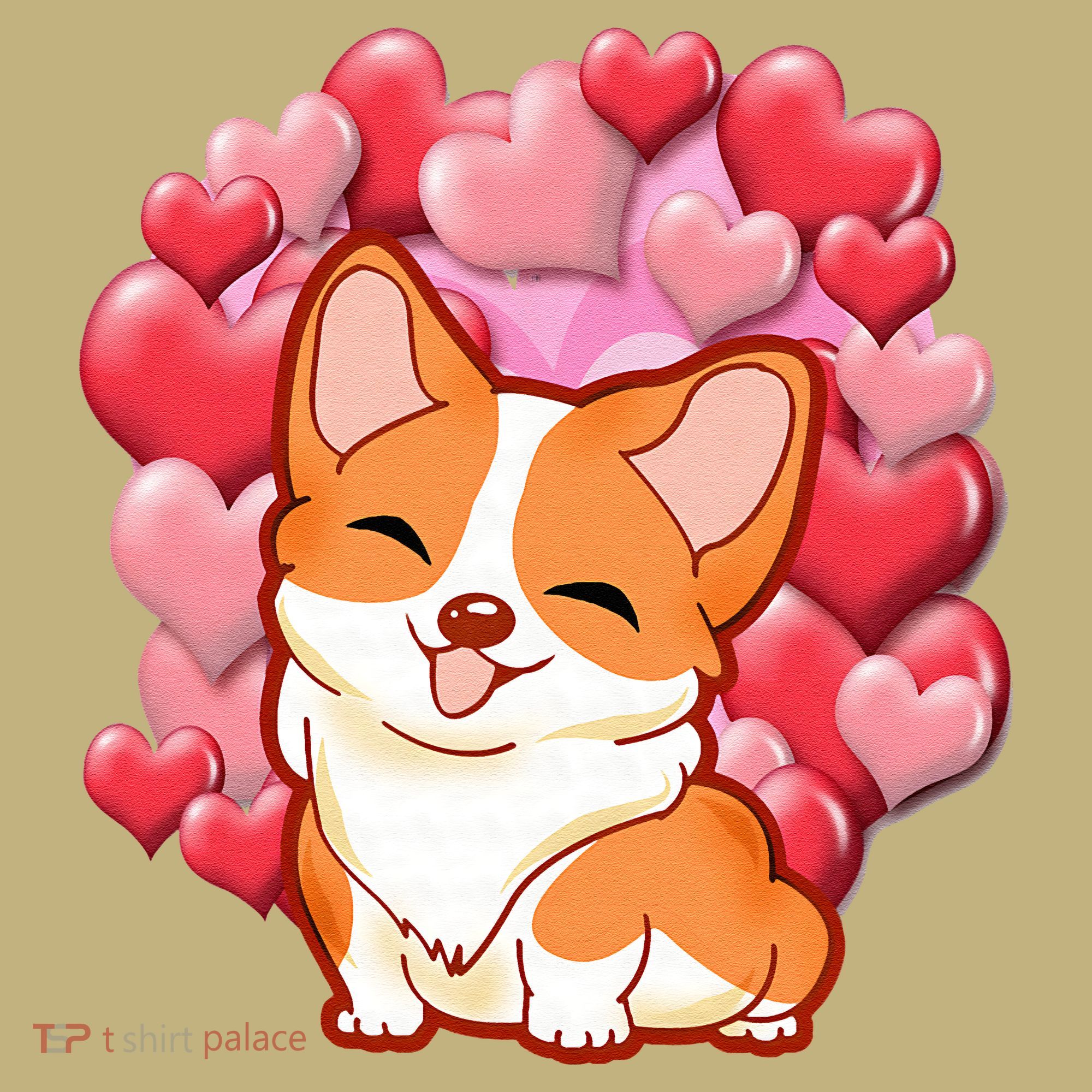 Cute Corgi Dog Valentines Day Love Heart Gift Mousepad