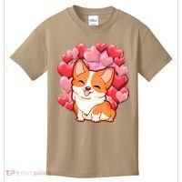 Cute Corgi Dog Valentines Day Love Heart Gift Kids T-Shirt thumb 0