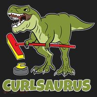 Curlsaurus Curler Dinosaur Sport Women's Sweatshirt thumb 2