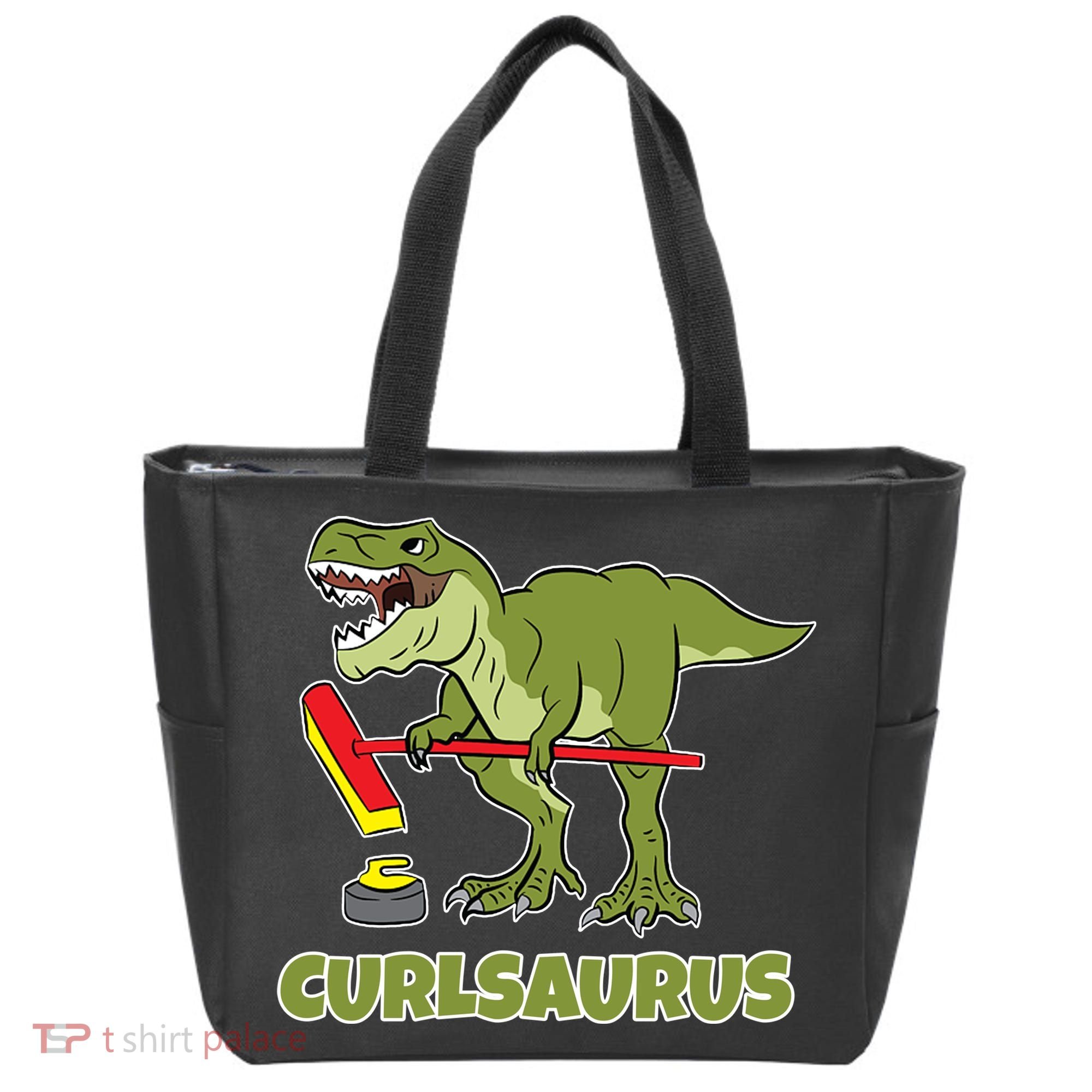 Curlsaurus Curler Dinosaur Sport Tote Bag
