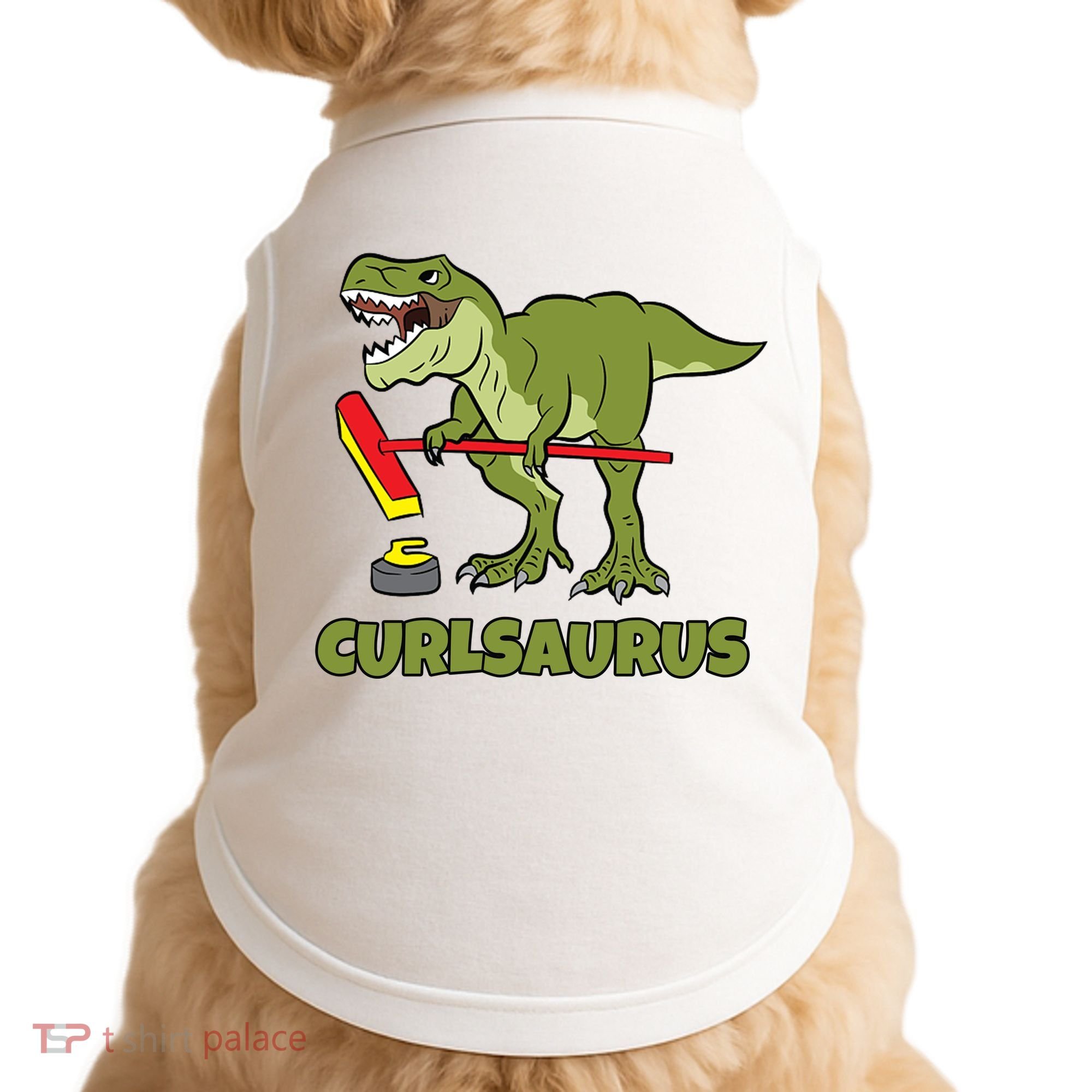 Curlsaurus Curler Dinosaur Sport Doggie Tank