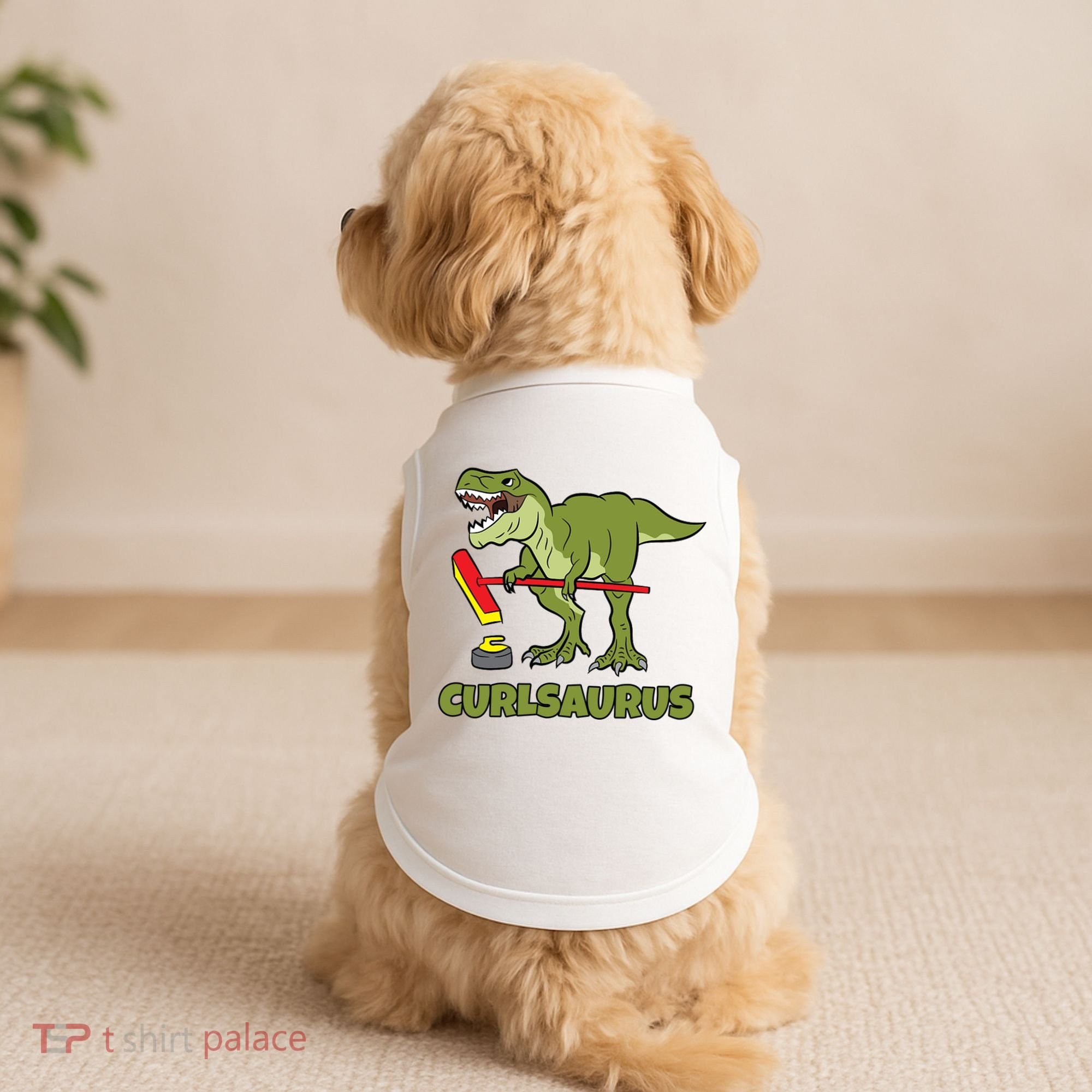 Curlsaurus Curler Dinosaur Sport Doggie Tank