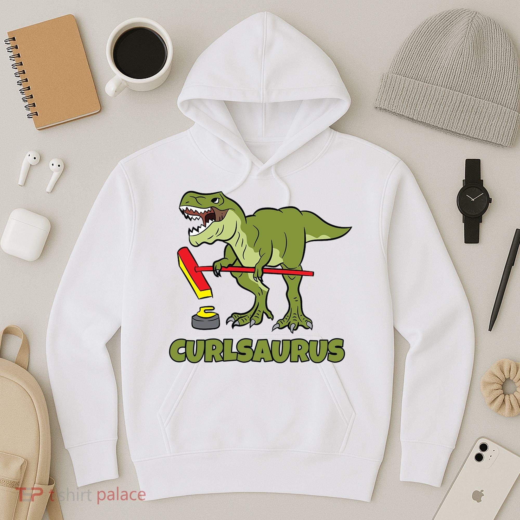 Curlsaurus Curler Dinosaur Sport Hoodie