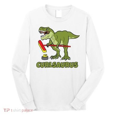Curlsaurus Curler Dinosaur Sport Long Sleeve Shirt