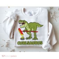 Curlsaurus Curler Dinosaur Sport Sweatshirt thumb 2