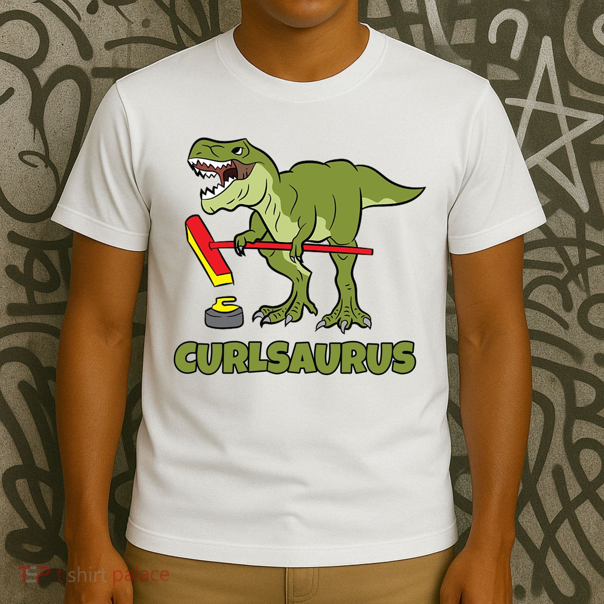 Curlsaurus Curler Dinosaur Sport T-Shirt