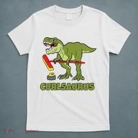 Curlsaurus Curler Dinosaur Sport T-Shirt thumb 5