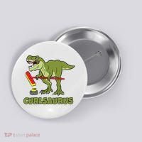Curlsaurus Curler Dinosaur Sport Button thumb 0