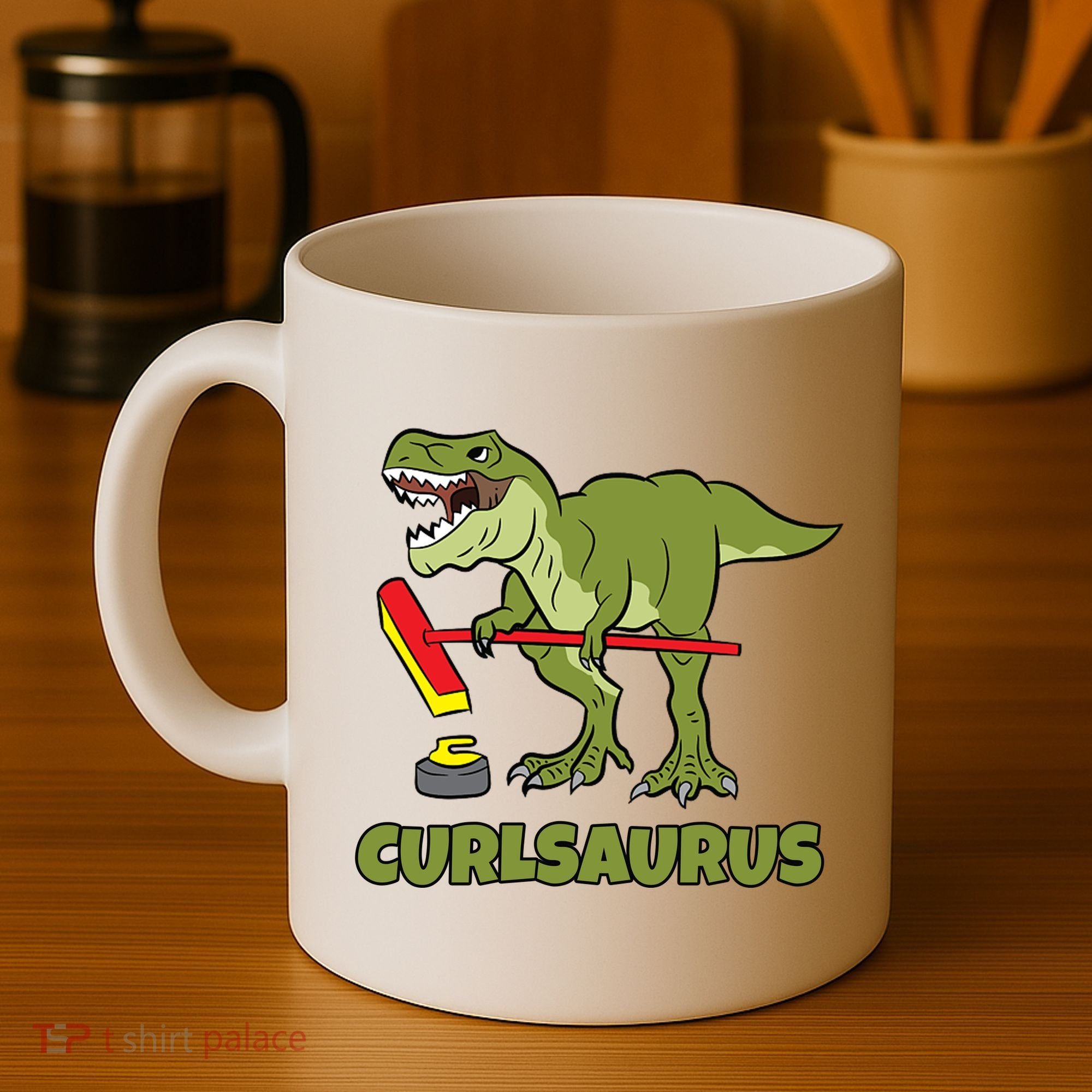 Curlsaurus Curler Dinosaur Sport Coffee Mug