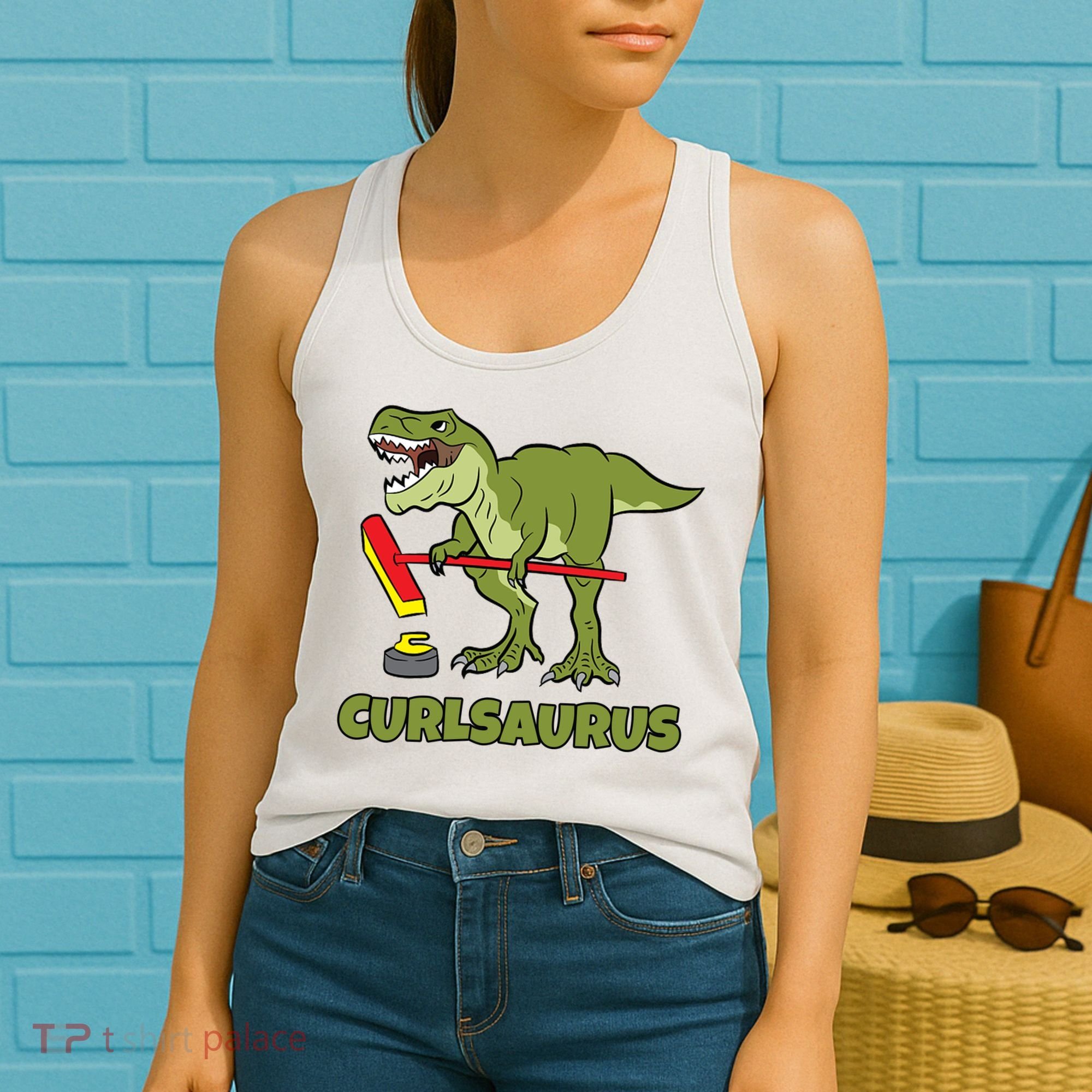 Curlsaurus Curler Dinosaur Sport Women's Tank Top