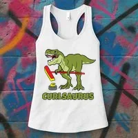 Curlsaurus Curler Dinosaur Sport Women's Tank Top thumb 3