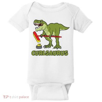 Curlsaurus Curler Dinosaur Sport Baby Bodysuit
