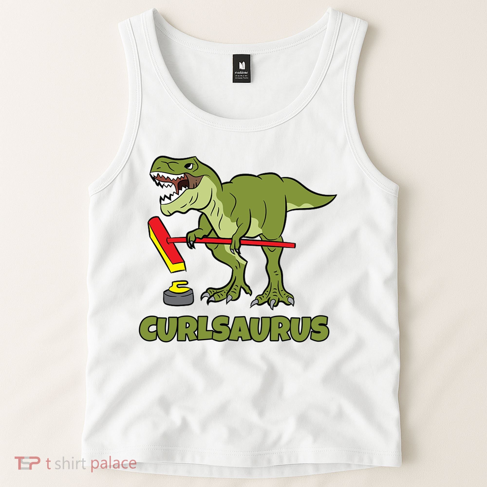 Curlsaurus Curler Dinosaur Sport Tank Top