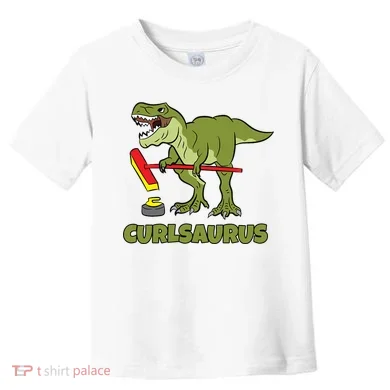 Curlsaurus Curler Dinosaur Sport Toddler T-Shirt