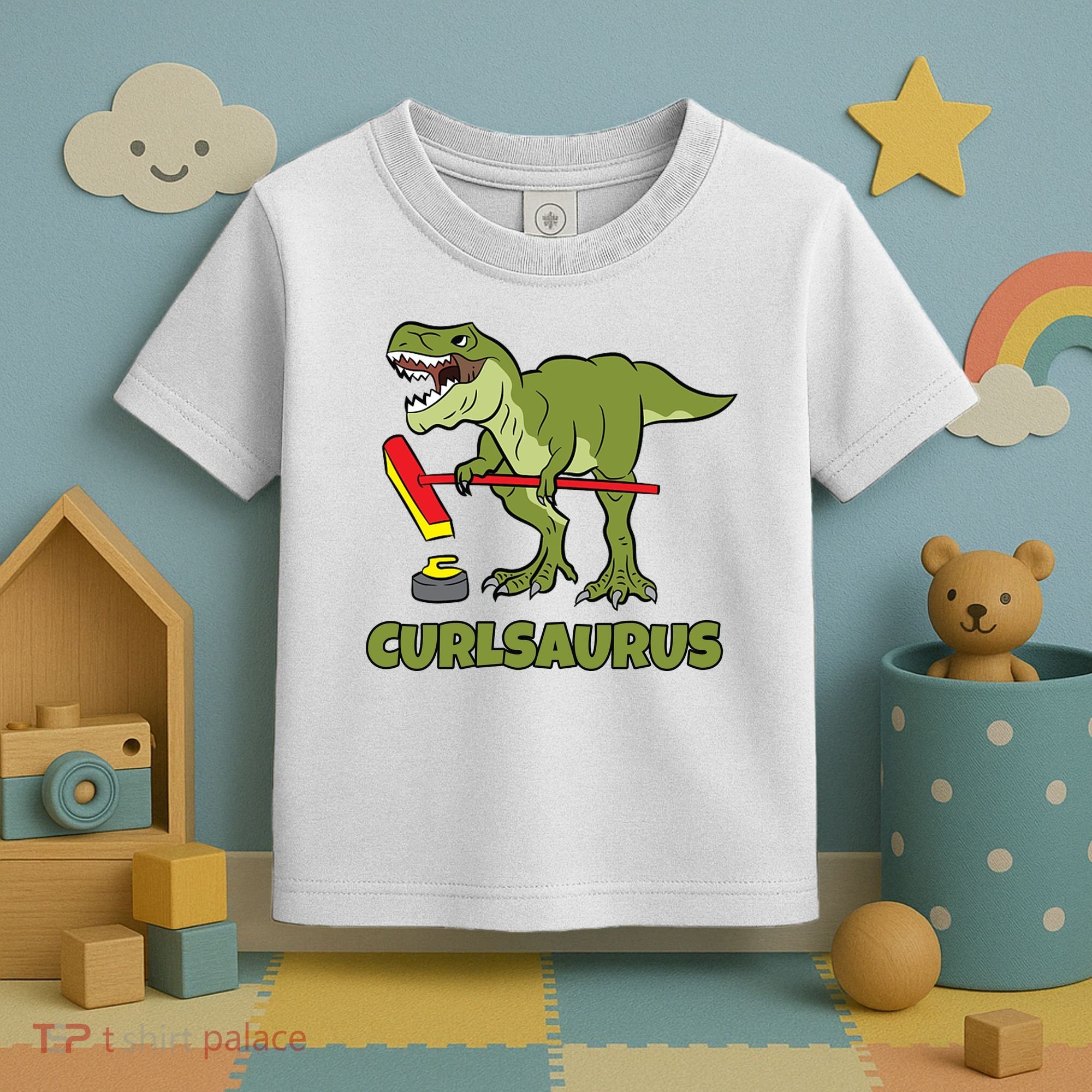Curlsaurus Curler Dinosaur Sport Toddler T-Shirt