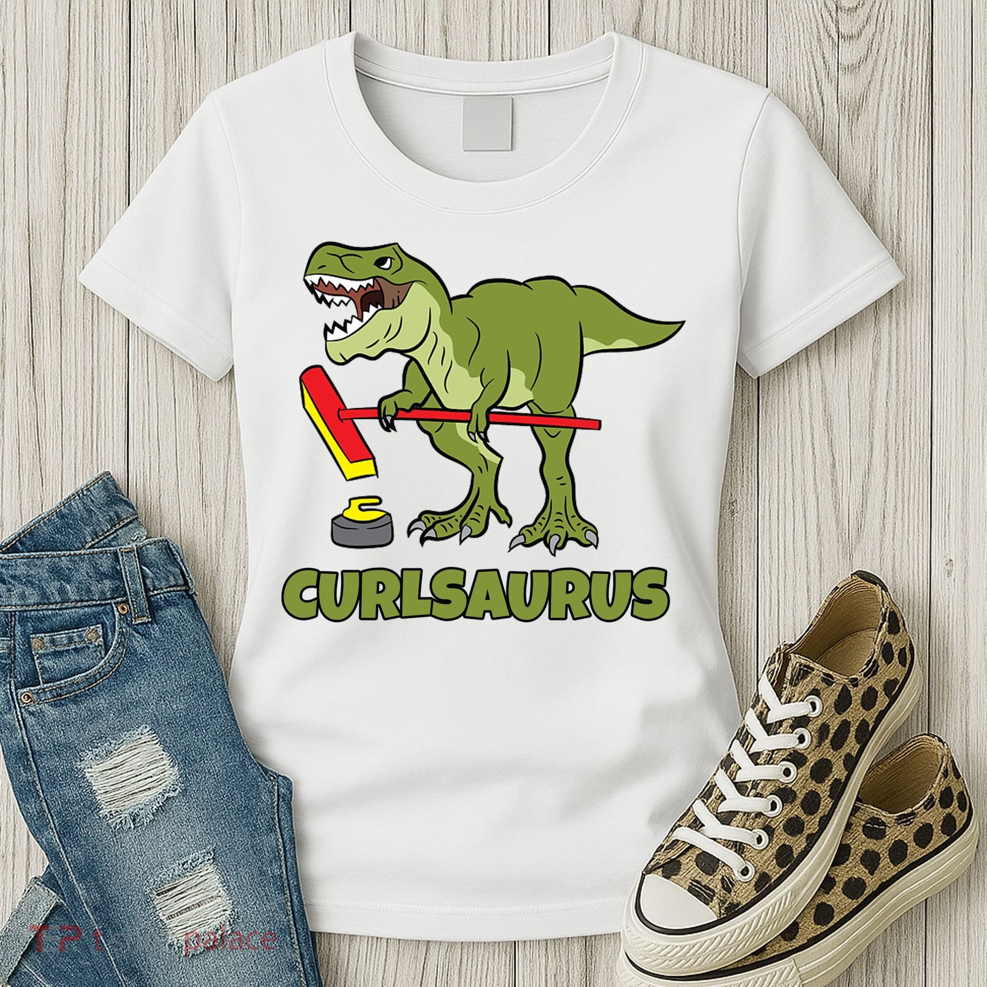 Curlsaurus Curler Dinosaur Sport Women's T-Shirt