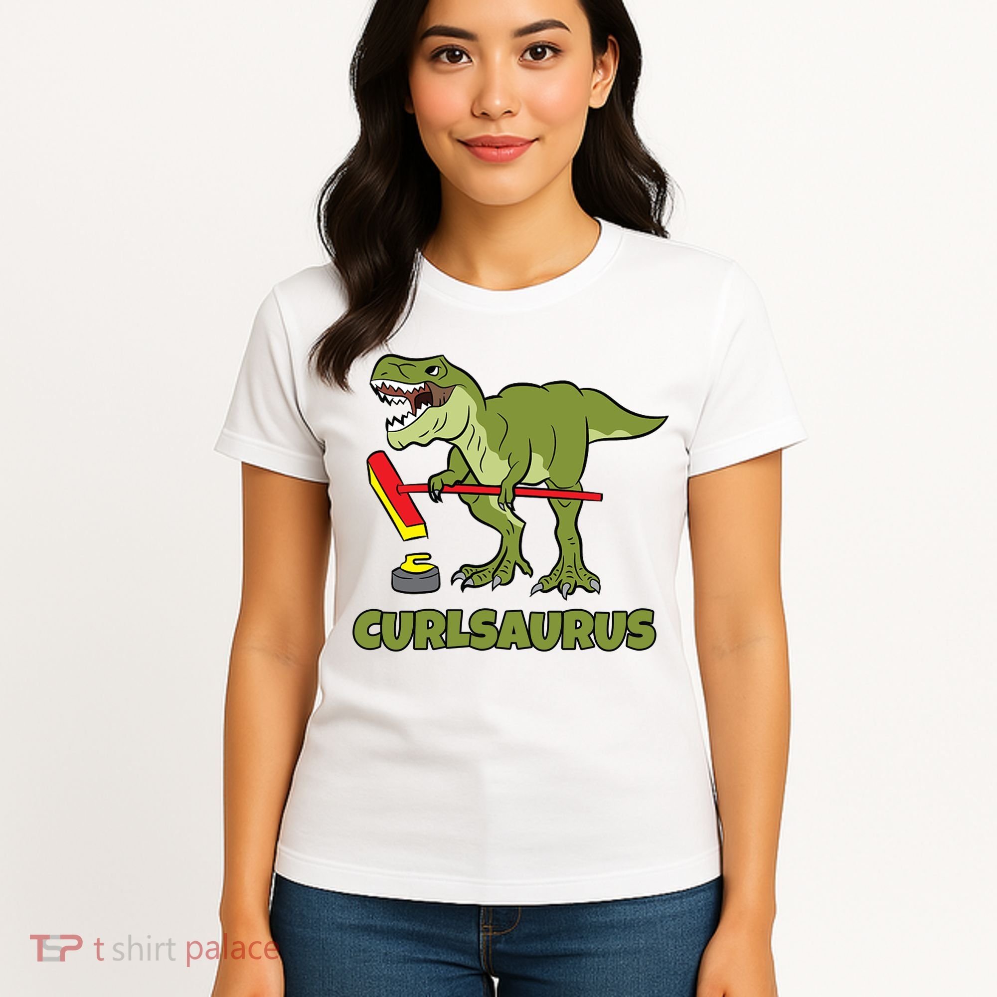 Curlsaurus Curler Dinosaur Sport Women's T-Shirt