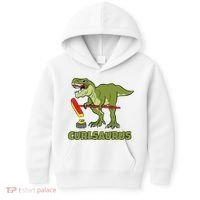 Curlsaurus Curler Dinosaur Sport Kids Hoodie thumb 0